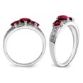 thumbnail image 2 of 3/4 Carat (ctw) Lab Created Heart Ruby Ring in 14K White Gold, 2 of 4