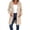 (New42)Beige, variant on Ladies Mid Length Hooded Ribbed Knit Coat Casual Fall Winter Warm Layering Outer Jacket Daily Walking Loose Fit Outerwear