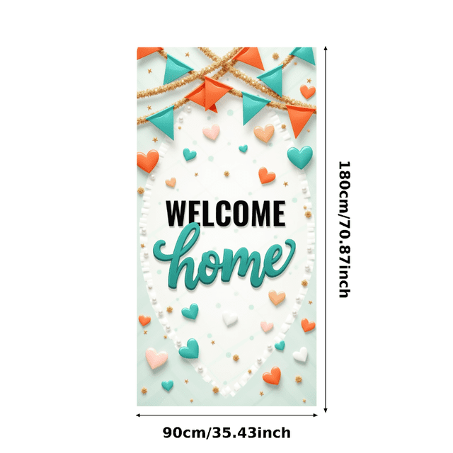 Decorative Design Welcome Banner Colorful Theme Party Decoration Housewarming Banner for Indoor Decoration Welcome Celebration Home Party