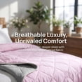 thumbnail image 4 of 1PC Lightweight Cooling Bed Blanket, Double-Sided Cool-Touch Summer Quilt, Absorbs Heat to Stay Cool All Night, Machine Washable, Pink Throw, 4 of 4