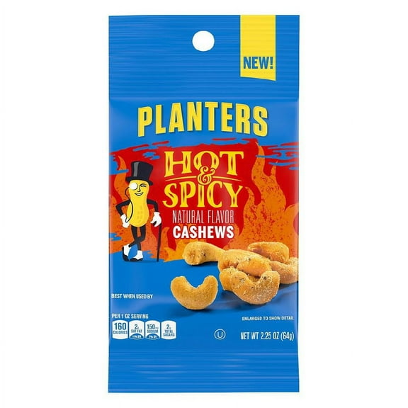 Planters Hot & Spicy Tube Nuts 2.25 oz Pack of 2
