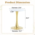 thumbnail image 4 of StnTalk 23.6" Bistro Table for Small Space, Round Dining Table with MDF Wood Top and Metal Pedestal Base, Modern Kitchen Table for Apartment Breakfast Nook, 4 of 8