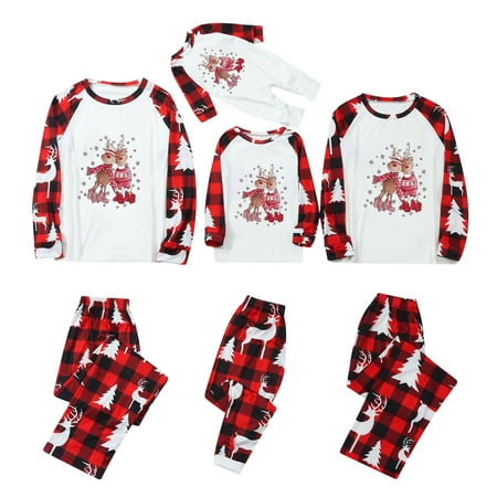 

Family Matching Christmas Pajama Sets 2 Piece Long Sleeve Vacation Sleepwear before Xmas Night Loungewear for Couples/Men/Women/Men/Kids/Baby