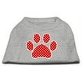 thumbnail image 1 of Red Swiss Dot Paw Screen Print Shirt Grey Med (12), 1 of 1