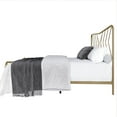 thumbnail image 5 of Home Design Rosette Queen Metal Bed – Metallic Gold, Durable Queen Bed, 5 of 9