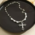 thumbnail image 5 of QQTDFG Fashion 925 Silver Cross Necklace Pendant Women Cubic Zircon Wedding Jewelry-#6, 5 of 6