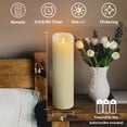 thumbnail image 6 of Mavandes Flameless 4 x14 inch Remote Timer Ivory Large LED Candles, Battery Operated Flickering Moving Wick Long Lasting Real Wax Big Tall Candles, 6 of 6