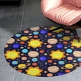 thumbnail image 4 of Colorful Cool Planet Round Carpet Circle Rug Outdoor Patio Area Rug Washable Large Area Rugs Hallway Room Decor Fitness Mats, 4 of 8