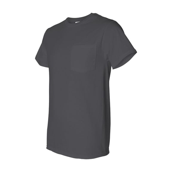 Adult HD Cottonâ„¢ Pocket T-Shirt - CHARCOAL GREY - L