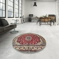thumbnail image 4 of Ahgly Company Machine Washable Indoor Square Traditional Light French Beige Brown Area Rugs, 3' Square, 4 of 7