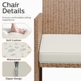 thumbnail image 3 of ELPOSUN Patio Furniture 4 Pieces Outdoor Wicker Rattan Chair Balcony Conversation Sets Porch Furniture Sectional Loveseat w Cushions and Table for Backyard Pool Garden (Beige), 3 of 8