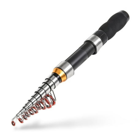 Fysho Mini Telescopic Fishing Rods Glass Fiber Spinning Fishing Rod Short Sea Rods Spinning Fishing Pole Fishing Accessories