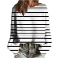 thumbnail image 2 of Craaazy Pullover Tops for Women Casual Christmas Printed Round Neck Long Sleeve Fashion Xmas Graphic Blouses Gifts, 2 of 6