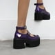 thumbnail image 5 of Moda para mujer Tacones altos gruesos Color sólido Sandalias con correa en el tobillo Estilo británico Hebilla de cinturón Patrón de corazón Uniforme de estudiante Zapatos de cuero barnizado Wmkox8yii hfjk1997, 5 of 7
