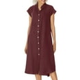 thumbnail image 2 of Summer Dresses for Women 2024 Elegant Comfortable Shein Dresses for Women Nice Flattering Loose Women Summer Dresses 2024,Womens Button Up Shirt Dress Cotton Dress Summer Long Dresses W,Red,M, 2 of 6