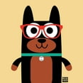 thumbnail image 2 of Todd Art 15x15 White Modern Wood Framed Museum Art Print Titled - Bow Wow Doberman, 2 of 4