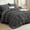 02 Dark Gray-1, variant on Cozy Comfort Queen Comforter Set - 7 Pieces Grey Comforters , Pintuck Bedding Sets for All Season, Bed in a Bag with Flat Sheet and Fitted Sheet, Pillowcases & Shams
