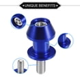 thumbnail image 3 of 1 Pair Motorbike Swingarm Spools 8mm CNC Swing Arm Spools Sliders Stand Blue, 3 of 7