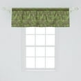 thumbnail image 2 of Ambesonne Jungle Foliage Window Valance, Palm Trees Leaves, 54" X 18", Taupe and Lime Green, 2 of 3
