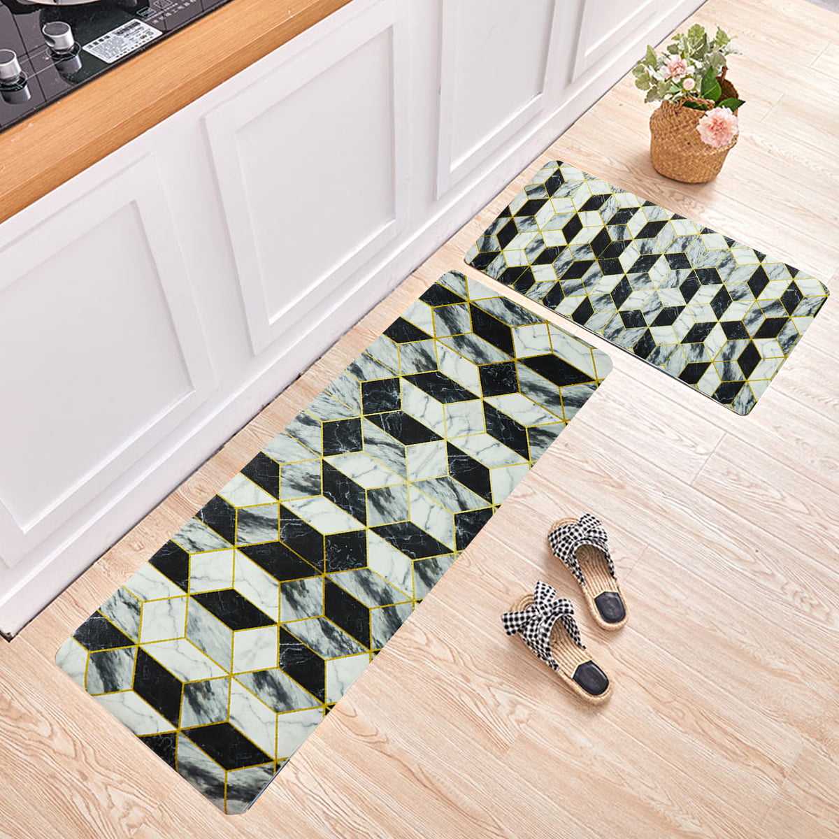 Details about   Kitchen Non-Slip Floor Mat Rug Door Large Runner Carpet Waterproof Oil-resistant 