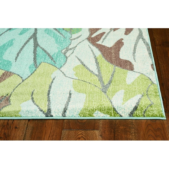 94" X 130" Blue Polypropylene Rug