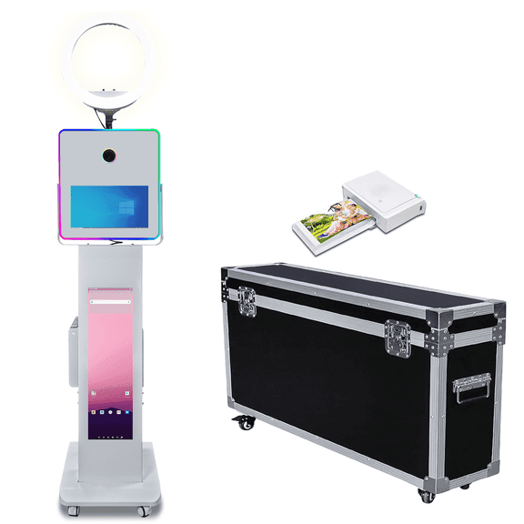 LivFiv Mirror Photobooth 15.6inch Touch Screen 29in LCD Screen Selfie Machine for Birthdays Party