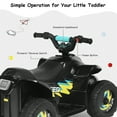 thumbnail image 6 of Costway 6V Kids Electric Quad ATV 4 Wheels Ride on Toy Toddlers Forward & Reverse Black, 6 of 9