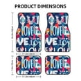 thumbnail image 2 of LAKIMCT Love Words Car Mats, Neoprene Front Rear Floor Mats for Cars, Waterproof Anti-Slip Car Floor Mats Full Set, Universal(4 Pcs), 2 of 6