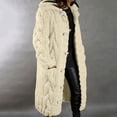 thumbnail image 2 of Trendy Olyvenn Womens Knit Long Cardigan Open Front Button Sweater Outerwear Tops Casual Plus Size Loose Womens Long Sleeve Cable Beige XL, 2 of 6