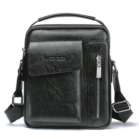 Men's Genuine Leather Shoulder Bag Messenger Briefcase CrossBody Handbag for Business Casual,