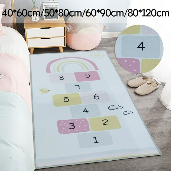 1X Floor Mat Lovely Jumping House Carpet Slip Mat Children Play Climbing Mat Interesting Car Carpet