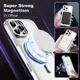 thumbnail image 5 of for iPhone 13 Case & iPhone 14 Case with 360° Rotatable  Ring Stand [Compatible with Magsafe] [-Grade Protection] Translucent Back Phone Case 6.1" for Women Men, Black, 5 of 7