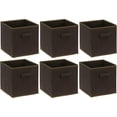 SimpleHouseware 6 Pack Decorative Foldable Cube Storage Bin Organizer