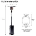 thumbnail image 2 of HZWDD 47000 BTU Outdoor Propane Patio Heater with Portable Wheels, 88 inch Standing Gas Outside Heater Stainless Steel Burner Commercial & Residential, 2 of 7