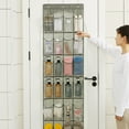 thumbnail image 2 of 24/28 Pocket Hanging Over Door Shoe Organiser Storage Rack Tidy Space saver HOOK, 2 of 11