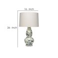 thumbnail image 5 of Benjara BM242115 Glass Table Lamp with Double Gourd Design, White & Blue, 5 of 5
