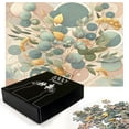 thumbnail image 3 of Ambesonne Eucalyptus Leaves Jigsaw Puzzle, Pastel Art Deco, Heirloom-Quality Fun Activity for Family Durable Cardboard, 1000 pcs, Peach Green and Pale Orange, 3 of 5