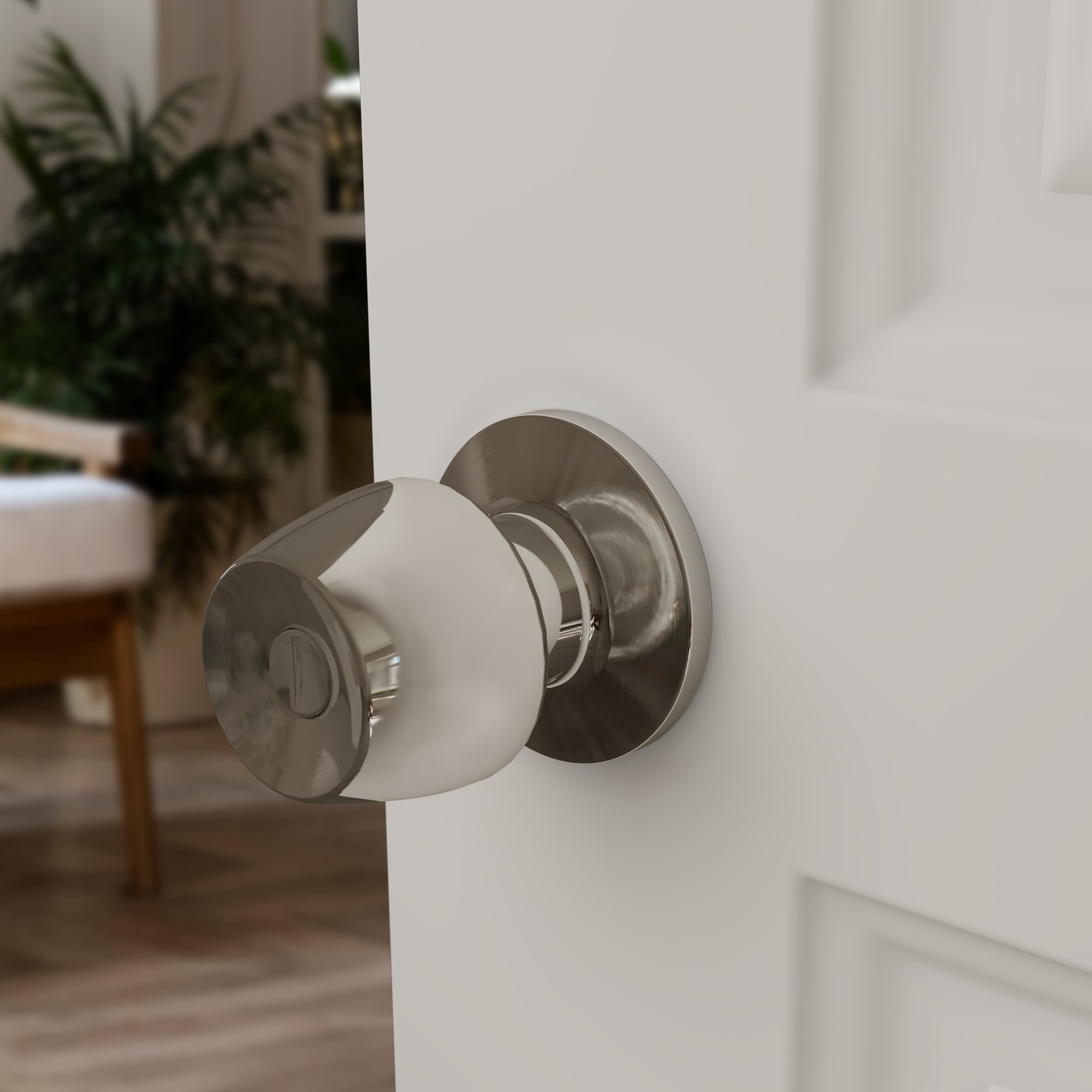 Villar Home Designs Door Knob Versa Chrome Privacy 10 Pack