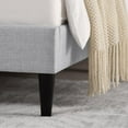 thumbnail image 6 of CHITA Queen Size Upholstered Platform Bed Frame with Vertical Stripe Headboard,Grey, 6 of 12