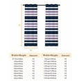 thumbnail image 6 of Fsddascl Navy Blue Purple Striped Blackout Curtains for Bedroom/Living Room, Thermal Insulated Kitchen Curtains, Gradient Horizontal Lines Grommet Darkening Window Treatment Drapes 27.5"x39"x2, 6 of 6