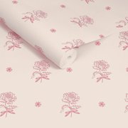 Cath Kidston Spitalfield Bunches Pink Wallpaper