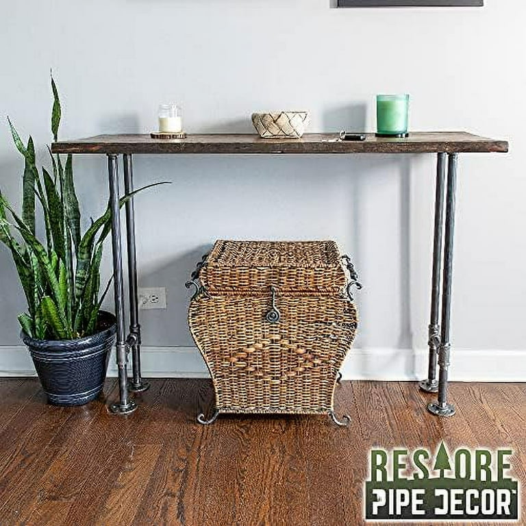 Black pipe console sale table