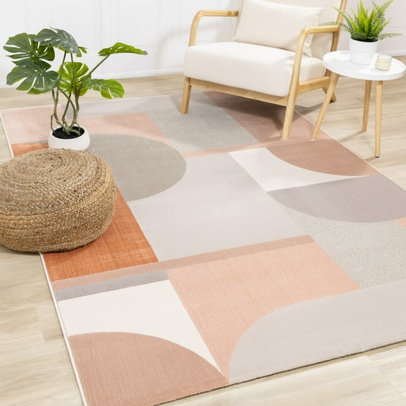 Rug Branch Modern Geometric Pink Indoor Area Rug - 8' x 11'