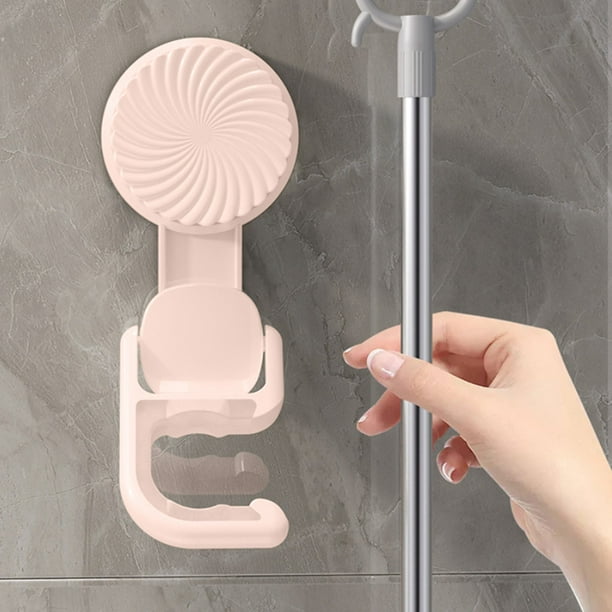 Xihbxyly Ganchos para Trapeador, Clip para Trapeador de Baño Sin Perforaciones, Gancho para Toalla con Ventosa, Instalación Sin Daños, Perfecto para Espacios Pequeños, Solución para Toda La Familia,
