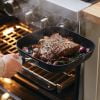 thumbnail image 3 of Anolon Advanced Home Hard-Anodized Nonstick Deep Square Grill Pan, 11-Inch, Onyx, 3 of 7