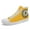 FN024-25020203-18w, variant on Men's Plus Size High-Top Sneakers with Bee & Floral Wreath on Yellow - All-Terrain, Women's Casual Walking Shoes, Breathable Fabric Upper & Cushioned Rubber Sole for Outdoor Travel