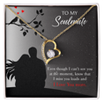 thumbnail image 1 of To My Girlfriend I Miss You Loads Forever Necklace w Message Card, 1 of 7