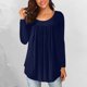 thumbnail image 1 of Pntutb Mujer Casual Color Sólido Manga Larga Cuello Redondo Básico Cómodo Túnica Blusa Camisetas Pntutb Pntutb-7615, 1 of 8