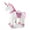 Pink, variant on WondeRides Ride on Unicorn Horse Toy Plush Walking Animal Riding Pony for Toddlers Mechanical Horse Toy with Wheels Medium Size 4 for Age 4-9 Years