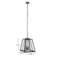 thumbnail image 3 of SAFAVIEH Rydler 3-Light C35,E12 Black Steel Pendant Light with Clear Shade, 3 of 6